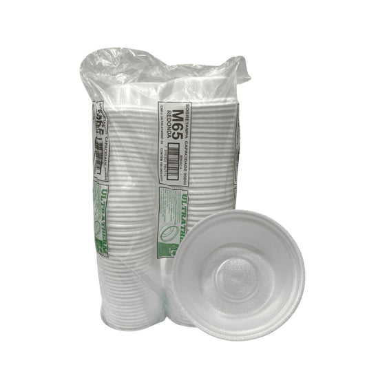 Marmitex de Isopor 900ml sem tampa Ultratherm com 100 unidades - Mantenha sua refeição fresca e quente - e - dona