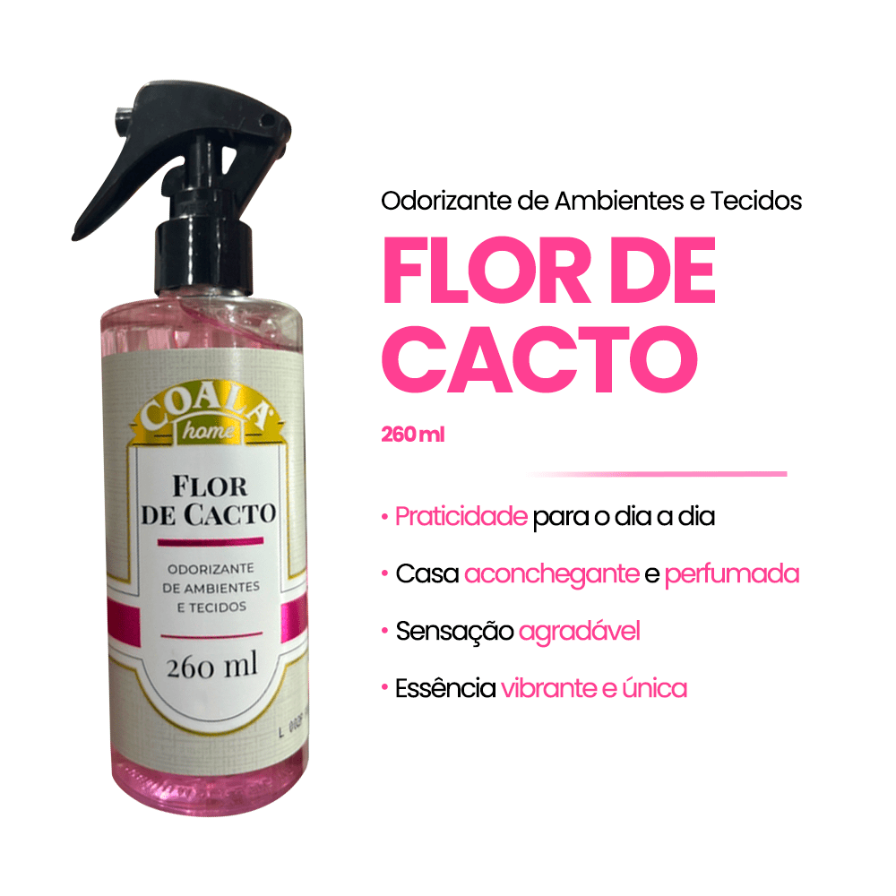 Odorizador de ambiente e tecidos 260ml Flor de Cacto Coala - e - dona
