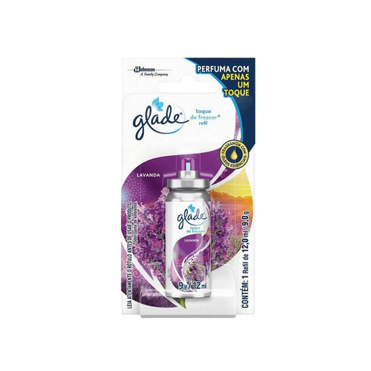 Odorizador de Ar Toque de Frescor Lavanda Glade Refil 12ml Ideal para Banheiros - e - dona