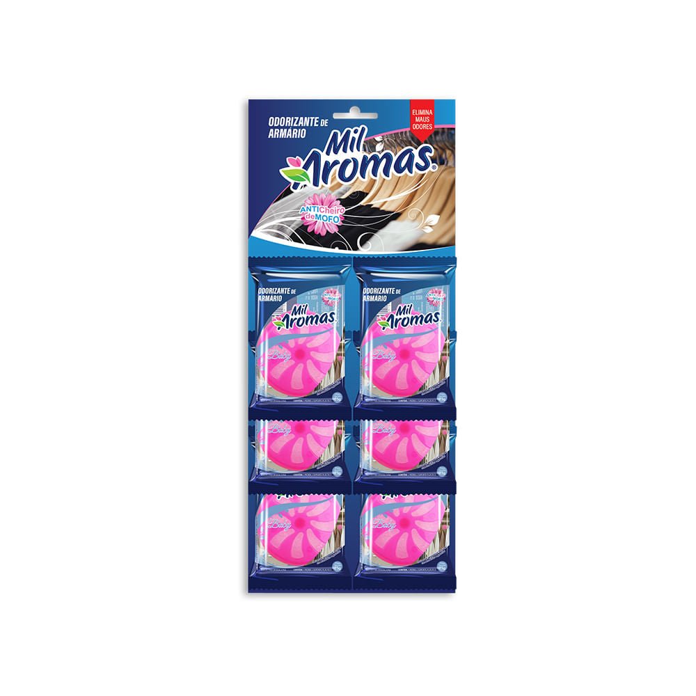 Odorizante para Armários Mil Aromas cartela com 6 unidades - e - dona