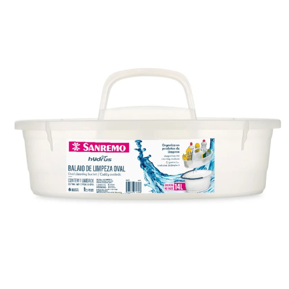 Organizador Balaio Oval 6L Sanremo Branco - e - dona
