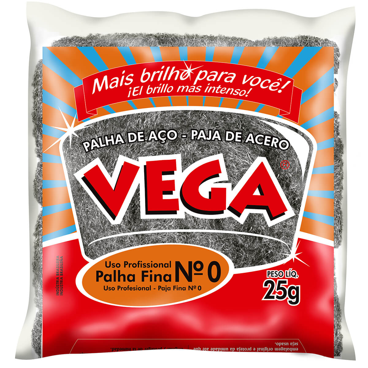 Palha de Aço nç 0 Vega Steel fardo com 20 unidades - e - dona