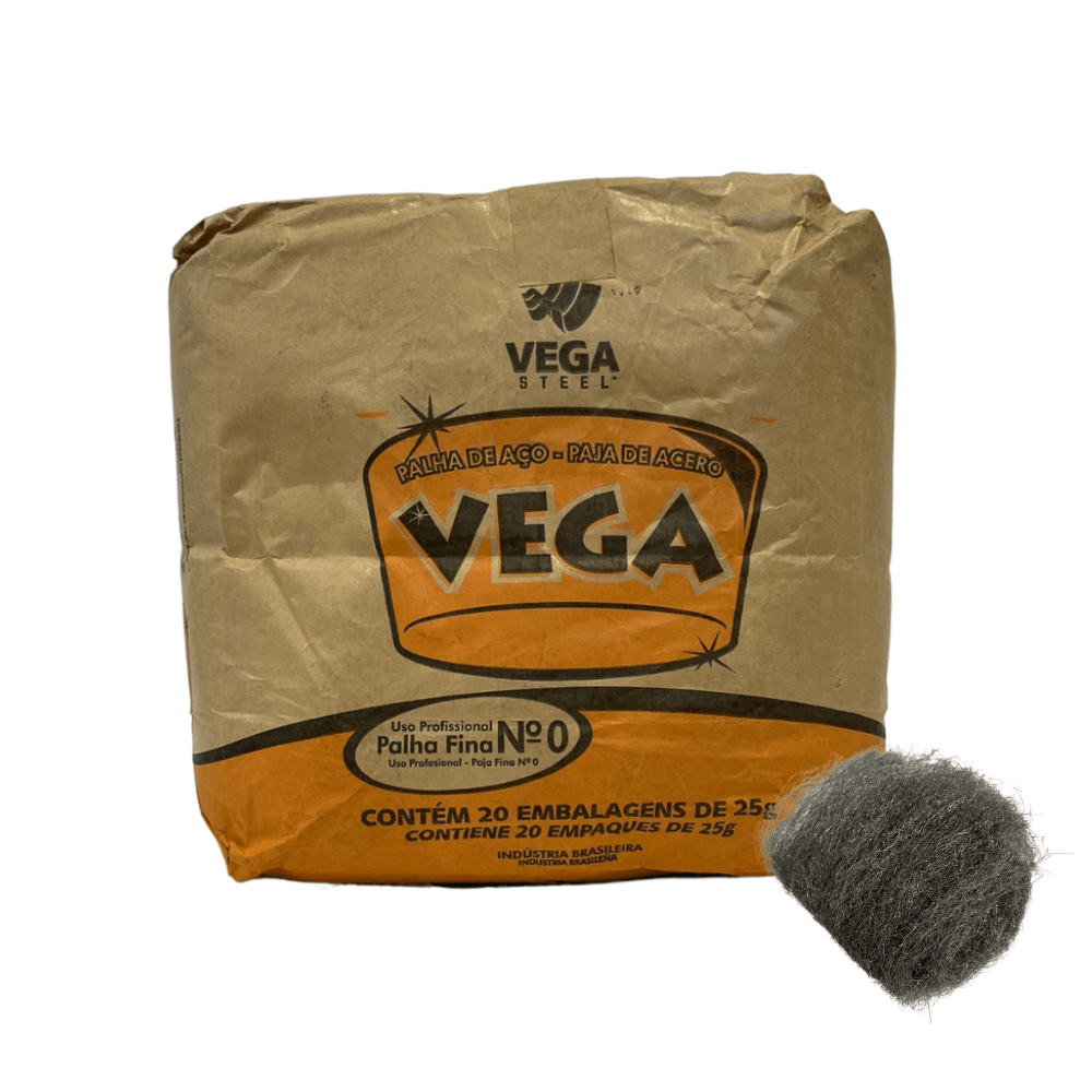 Palha de Aço nç 0 Vega Steel fardo com 20 unidades - e - dona