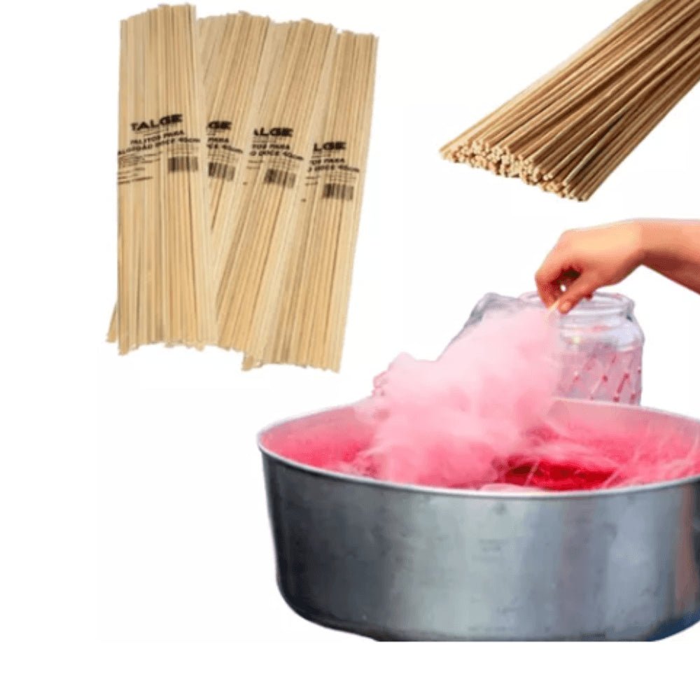 Palito de Algodão Doce Bambu Talge C/ 100 Unidades - e - dona