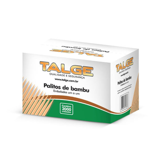 Palito Dental Bambu embalado um a um Talge com 2.000 unidades - e - dona