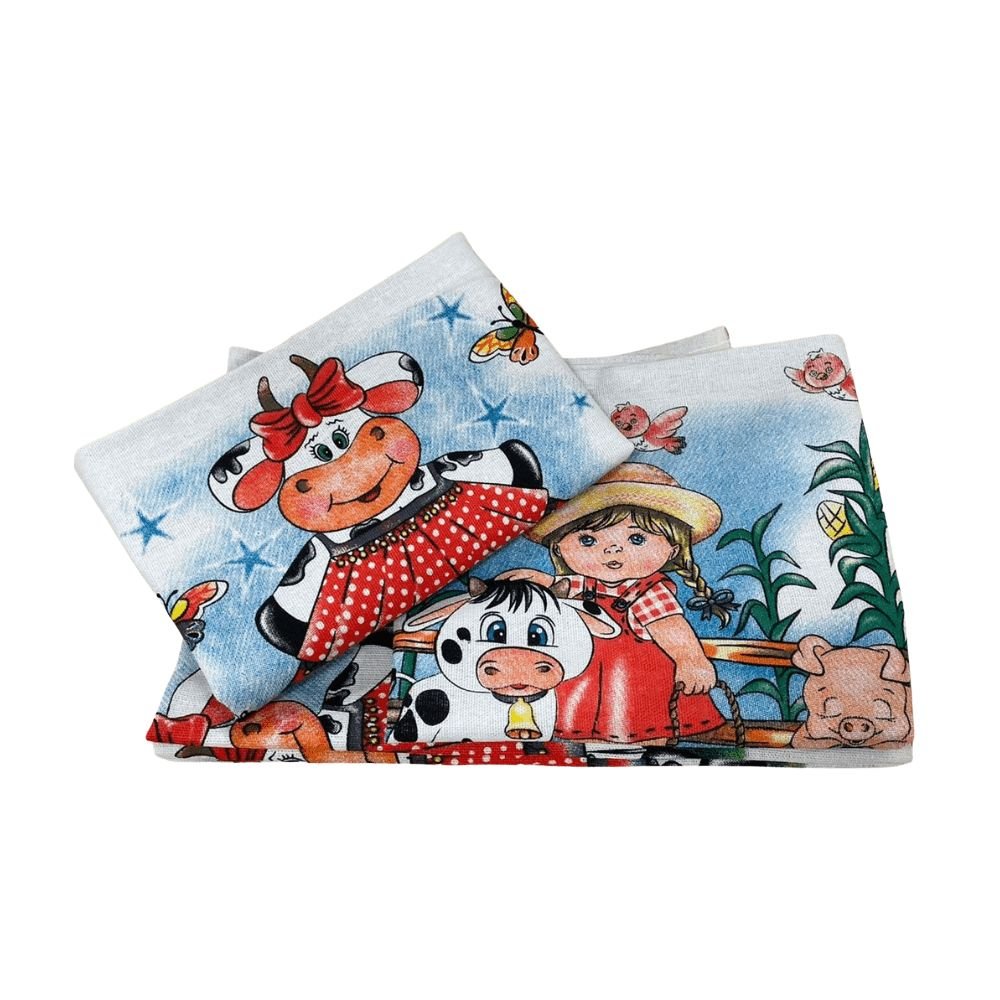 Pano de Prato Estampado 45x65cm Caebi 62g com 6 unidades - e - dona