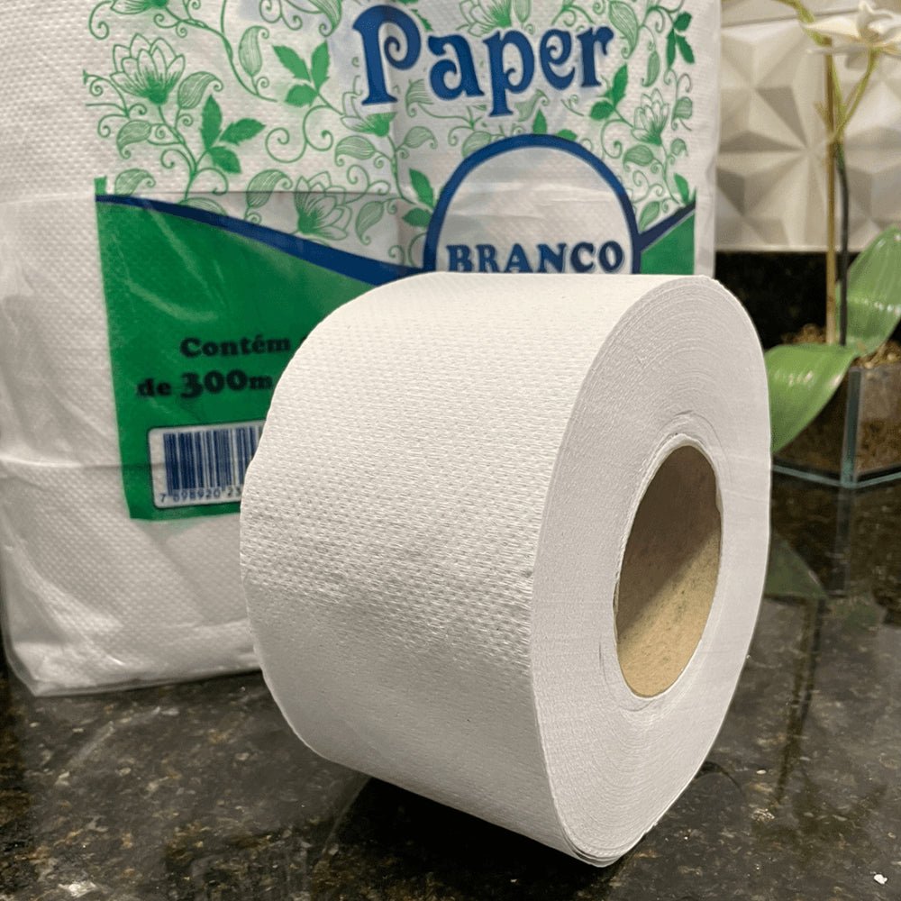 Papel Higiênico Branco folha simples Best Paper 8 rolos - e - dona