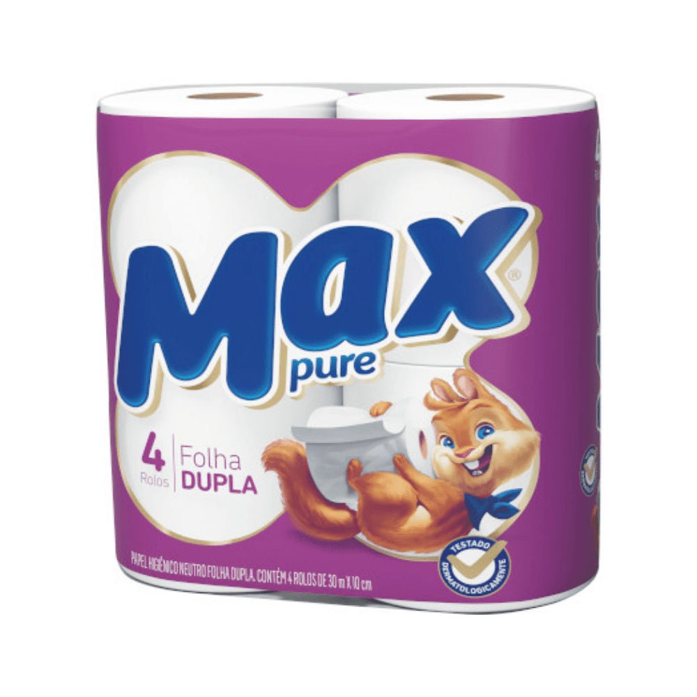 Papel Higiênico Folha Dupla Max Pure 16 pacotes com 4 rolos de 30 metros - e - dona