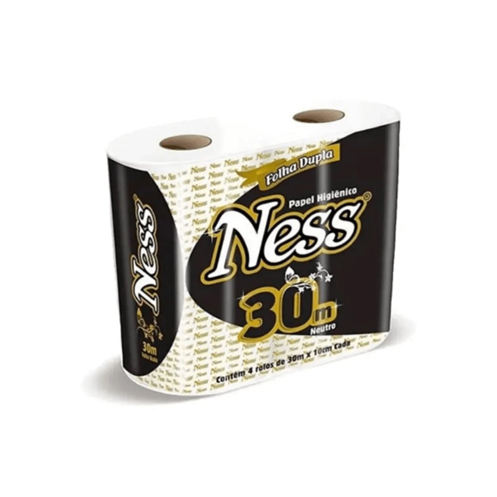 Papel Higiênico Folha Dupla Ness 16 pacotes com 4 rolos de 30 metros - e - dona