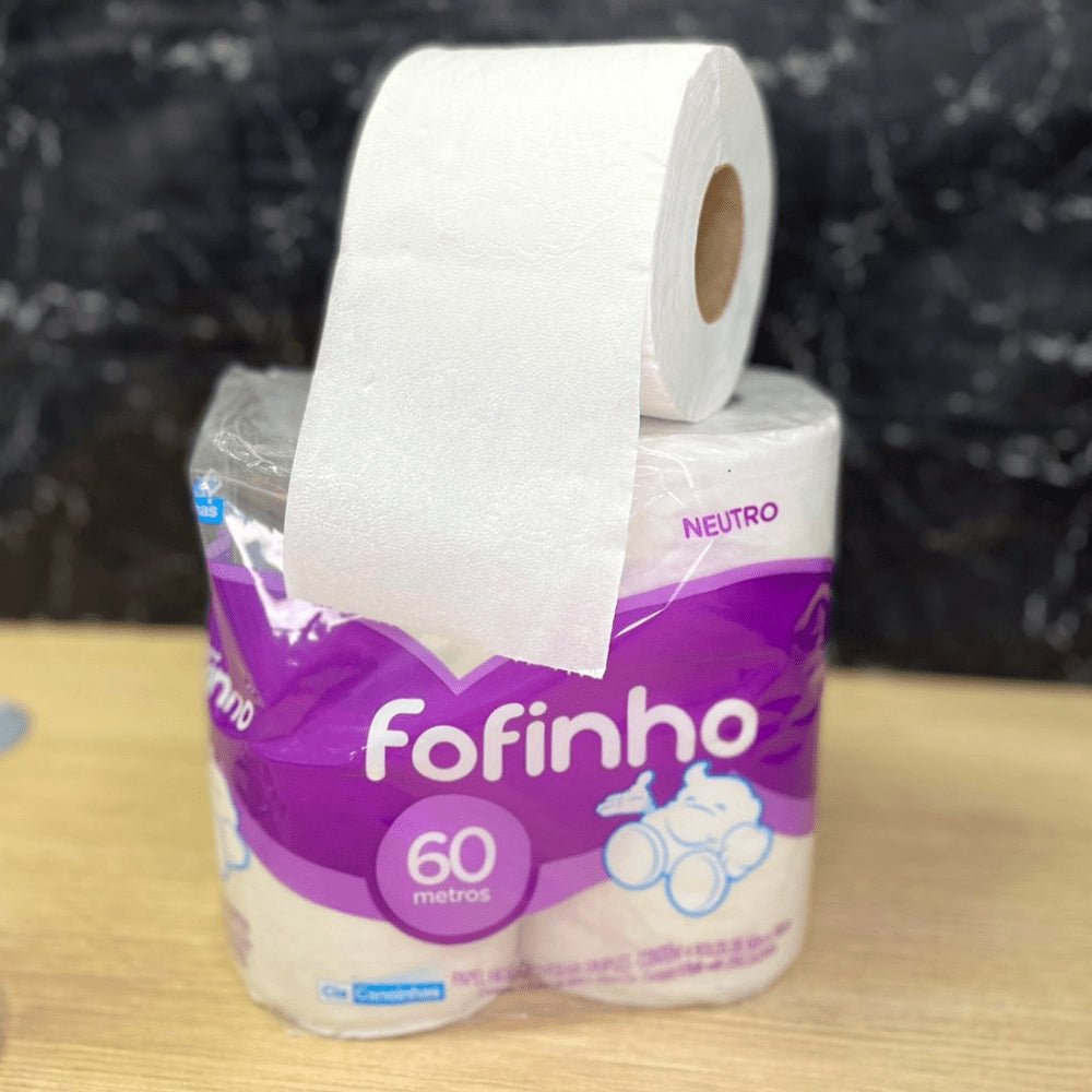 Papel higiênico Folha Simples Fofinho 16 pacotes com 4 rolos de 60 metros - e - dona