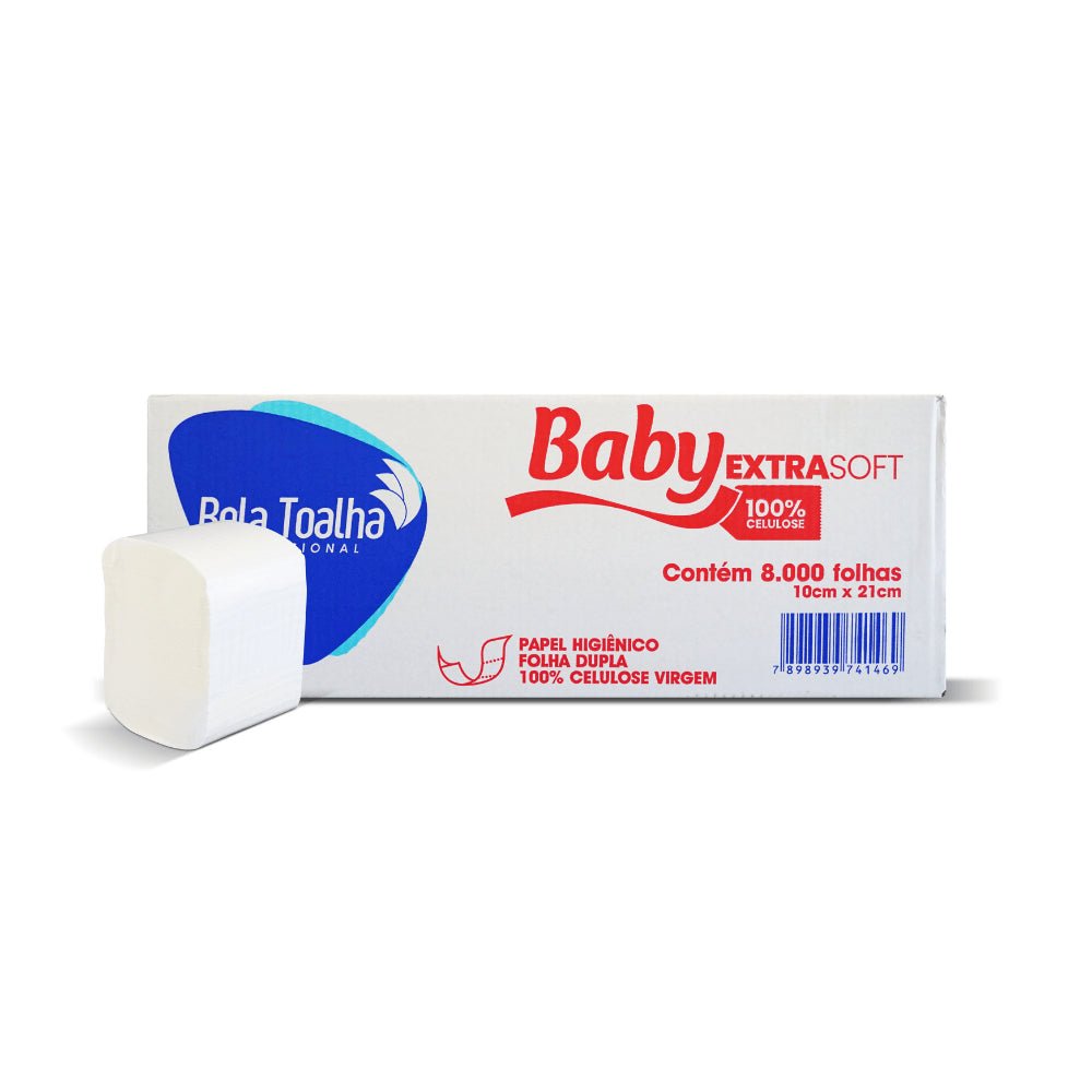 Papel Higiênico Interfolhado Cai - Cai folha dupla Baby com 8.000 folhas - e - dona