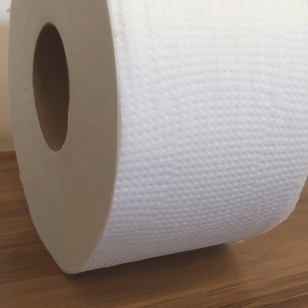 Papel Higiênico Rolão 100% celulose Folha simples Alveflor com 8 rolos de 300 metros - e - dona
