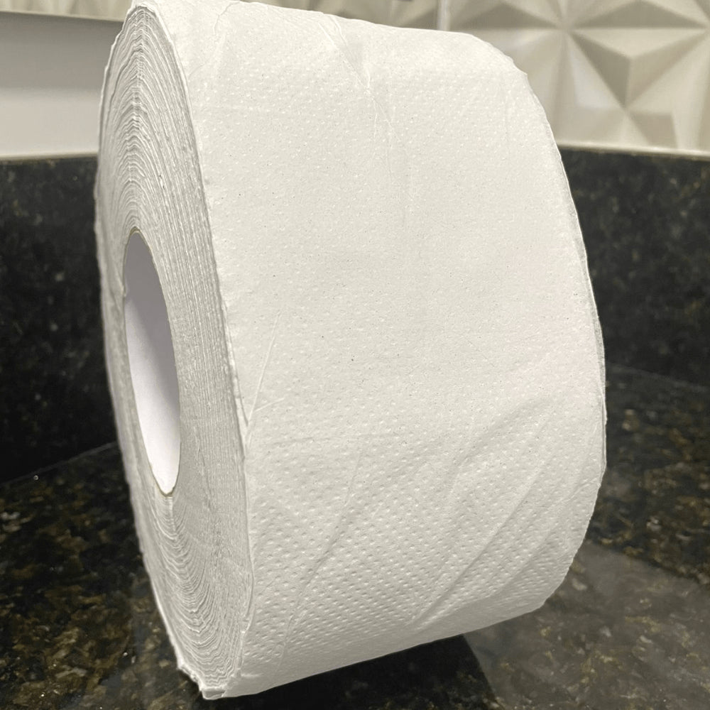 Papel Higiênico Rolão Luxo folha simples Baby 8 rolos de 300 metros - e - dona