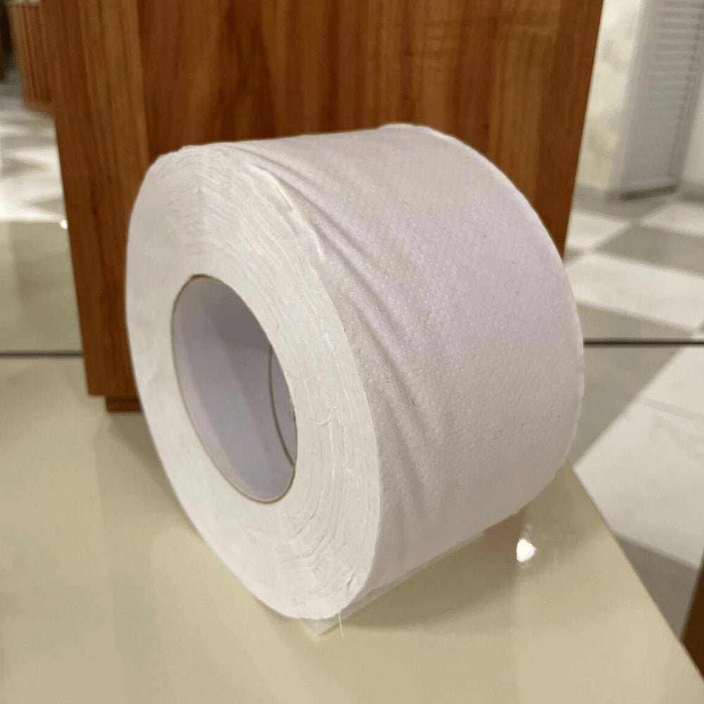 Papel Higiênico Rolão Luxo folha simples Toppel com 8 rolos - e - dona
