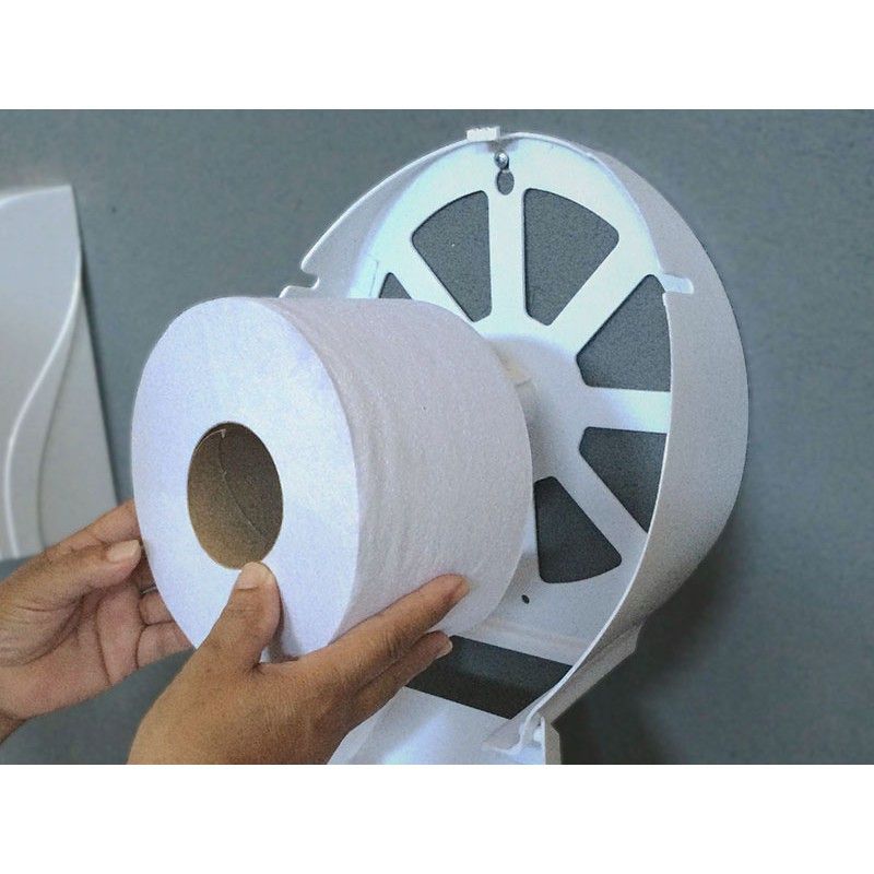 Papel Higiênico Rolão Luxo folha simples Toppel com 8 rolos - e - dona