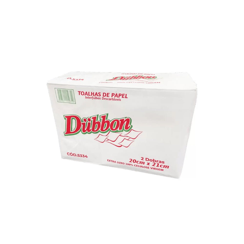 Papel Interfolha 100% Celulose 20x21 2 Dobras folha simples Dubbon - 20g - e - dona