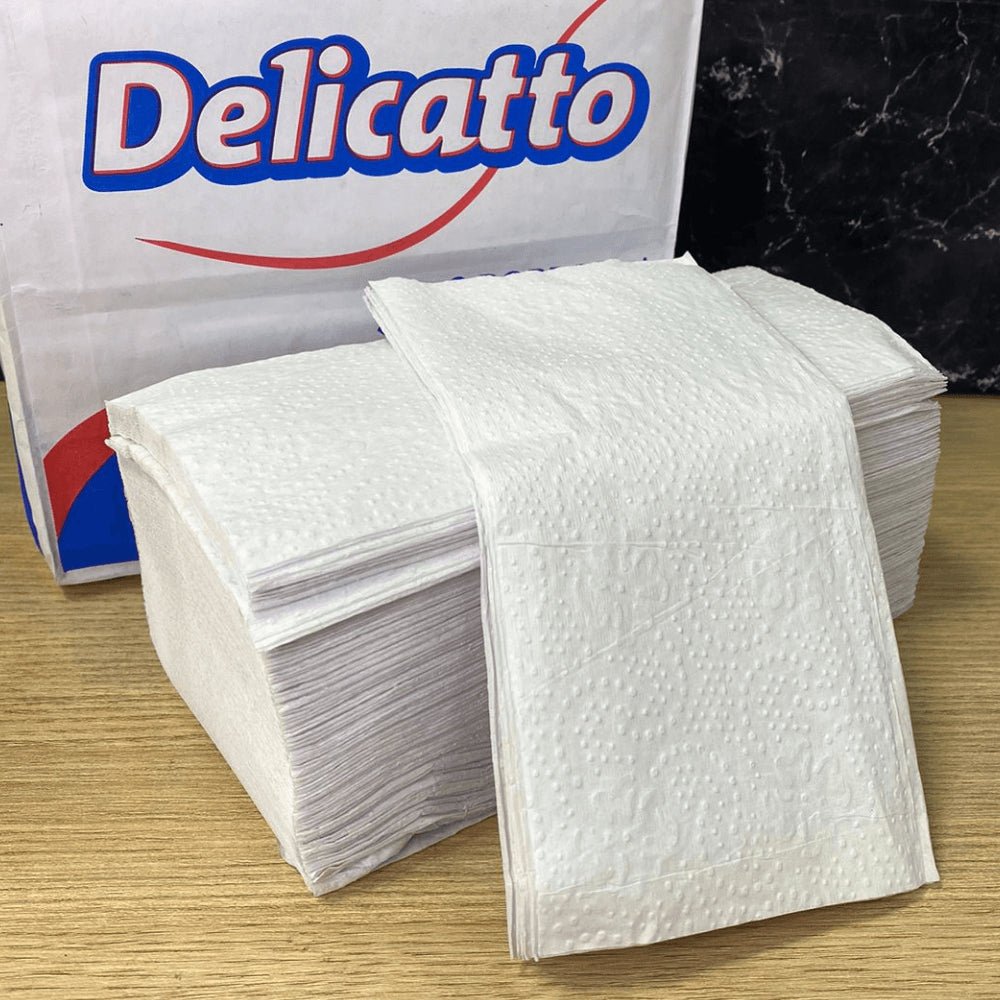 Papel Interfolha 100% celulose 22,5x20cm 2 dobras folha simples Delicatto - e - dona