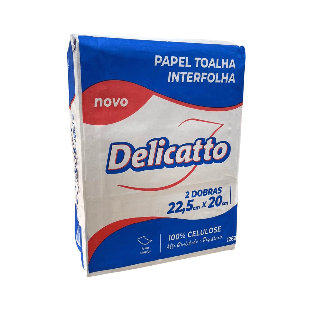 Papel Interfolha 100% celulose 22,5x20cm 2 dobras folha simples Delicatto - e - dona