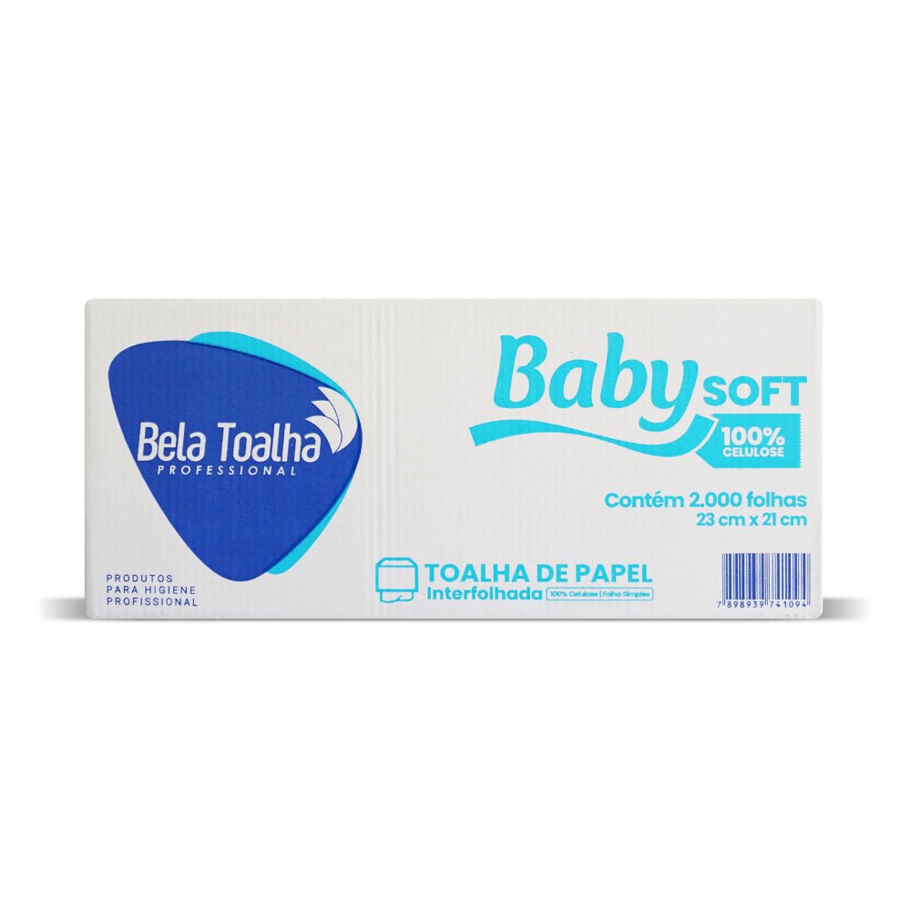 Papel Interfolha 100% celulose 23x21cm 2 dobras folha simples Baby com 2.000 folhas - e - dona