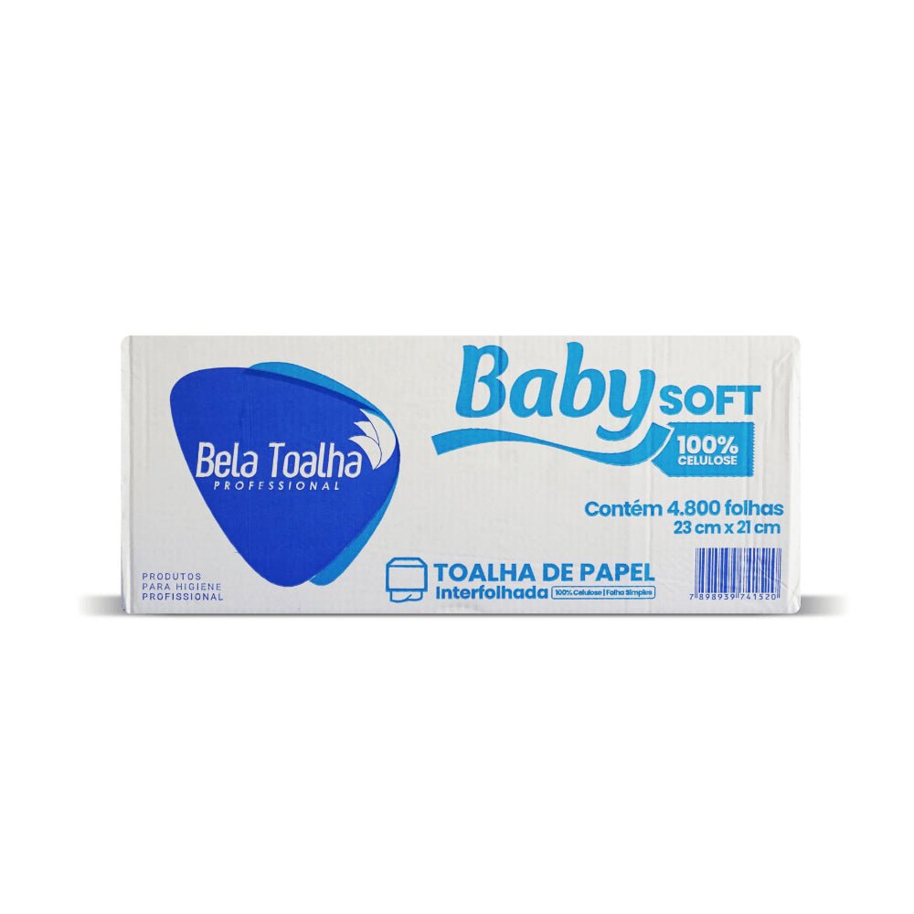 Papel Interfolha 100% celulose 23x21cm 2 dobras folha simples Baby com 4.800 folhas - e - dona