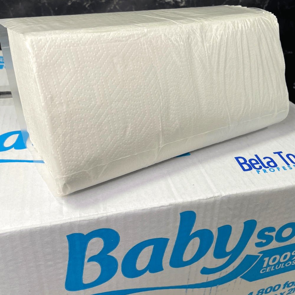 Papel Interfolha 100% celulose 23x21cm 2 dobras folha simples Baby com 4.800 folhas - e - dona