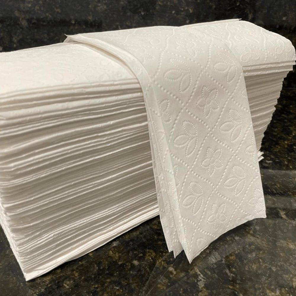 Papel Interfolha 100% celulose 23x23cm 3 dobras folha simples Nobre com 2.400 folhas - e - dona