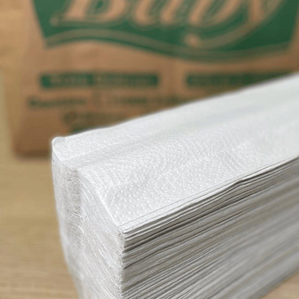 Papel Interfolha Branco 23x27cm 3 dobras folha simples Baby com 1.250 folhas - e - dona