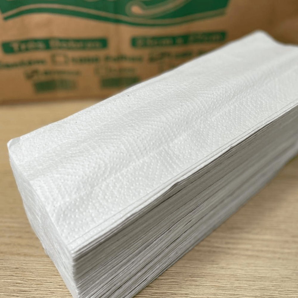 Papel Interfolha Branco 23x27cm 3 dobras folha simples Baby com 1.250 folhas - e - dona