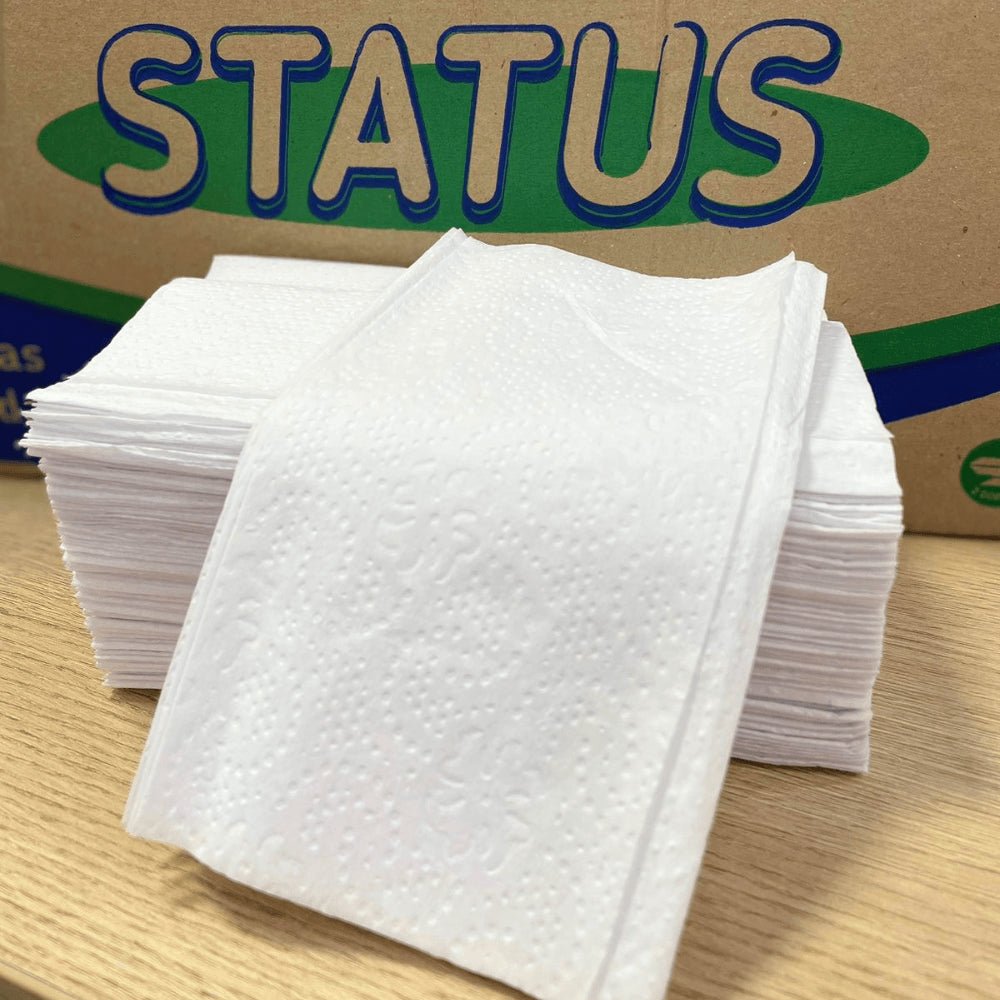 Papel Interfolha Status 100% Celulose 21x21cm com 4.800 Folhas Simples e 2 Dobras Mais Higiene e Economia em Dispensers de Banheiro - e - dona