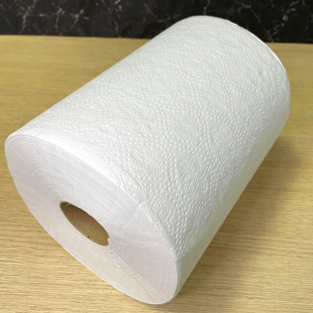 Papel toalha Bobina 100% celulose 24g Delicatto 6 rolos de 200 metros - e - dona