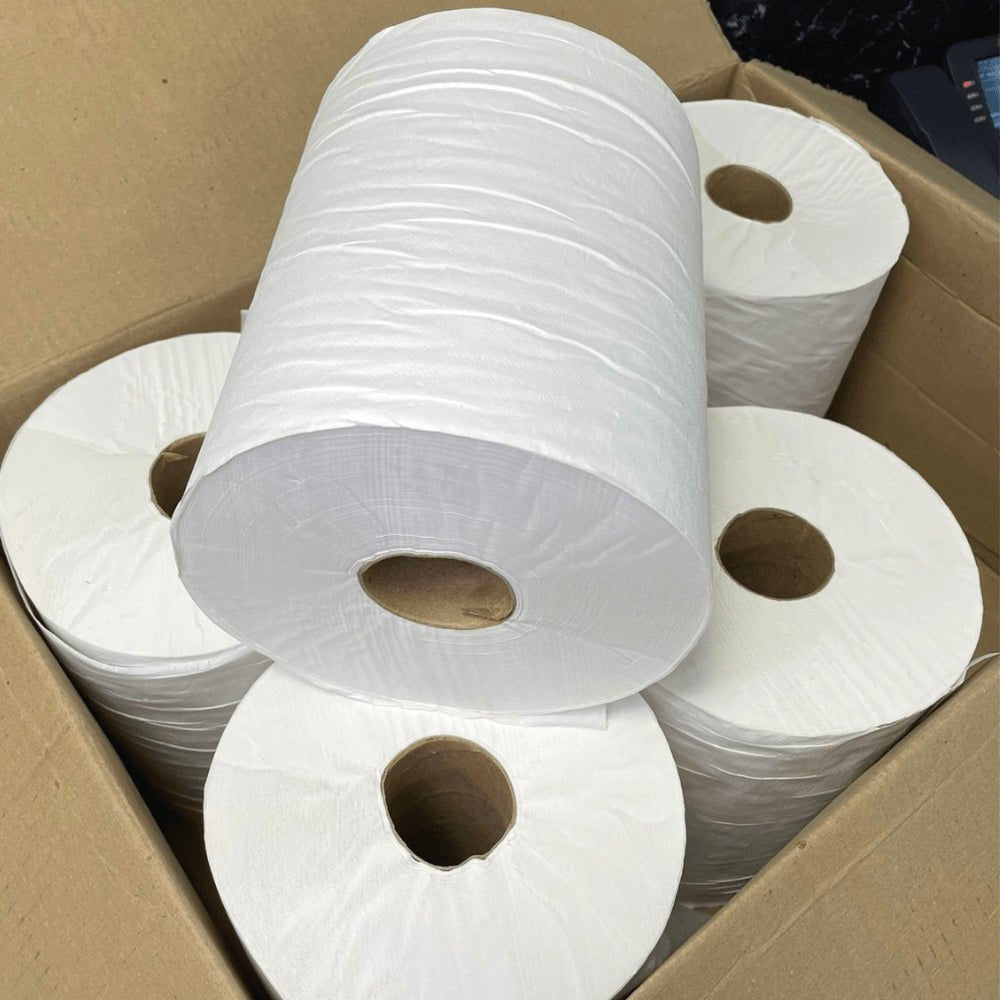 Papel Toalha Bobina 100% celulose 30gr Ipel Indaial com 6 rolos de 200 metros - e - dona