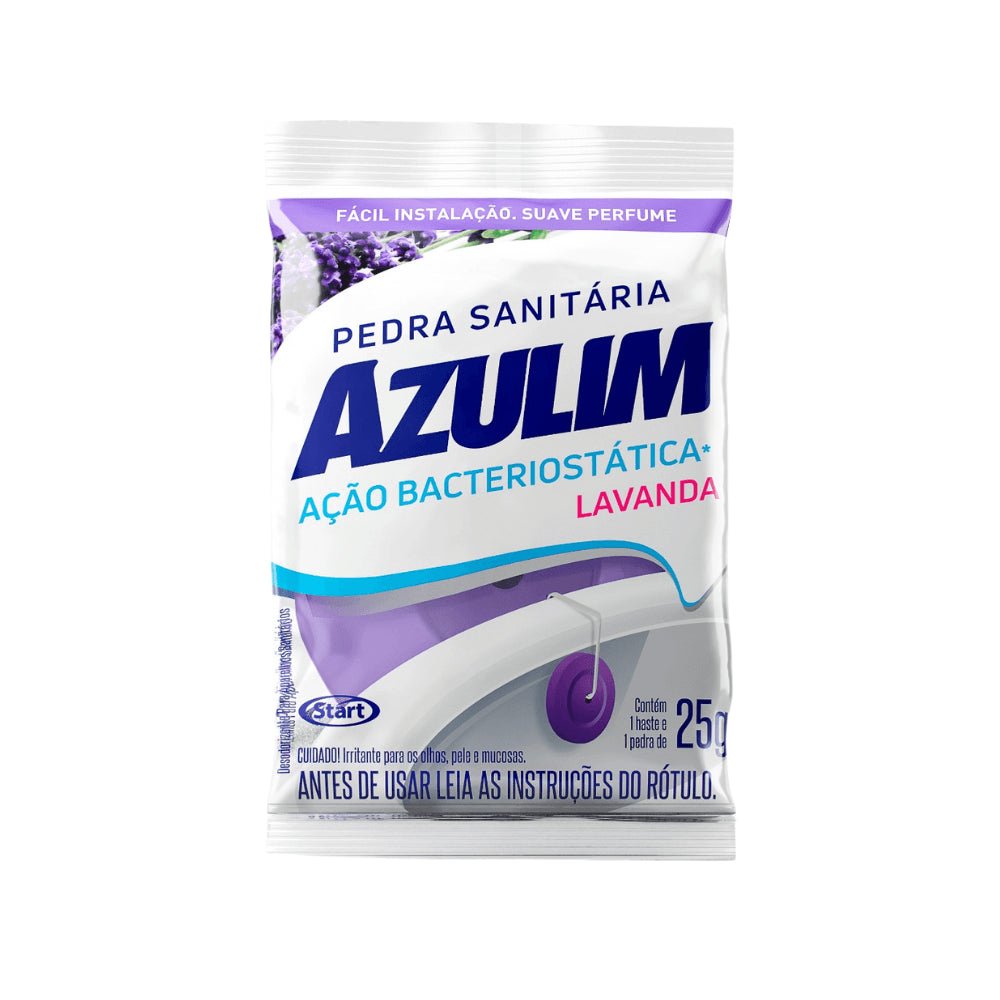 Pedra Sanitária Lavanda Azulim 48 sachês de 25g - e - dona