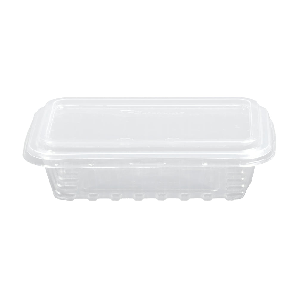 Pote 250ml Retangular Transparente com tampa Cristalcopo com 25 unidades - e - dona