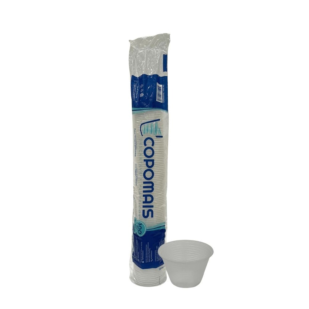 Pote de 100ml Transparente Copomais PS com 100 unidades - e - dona