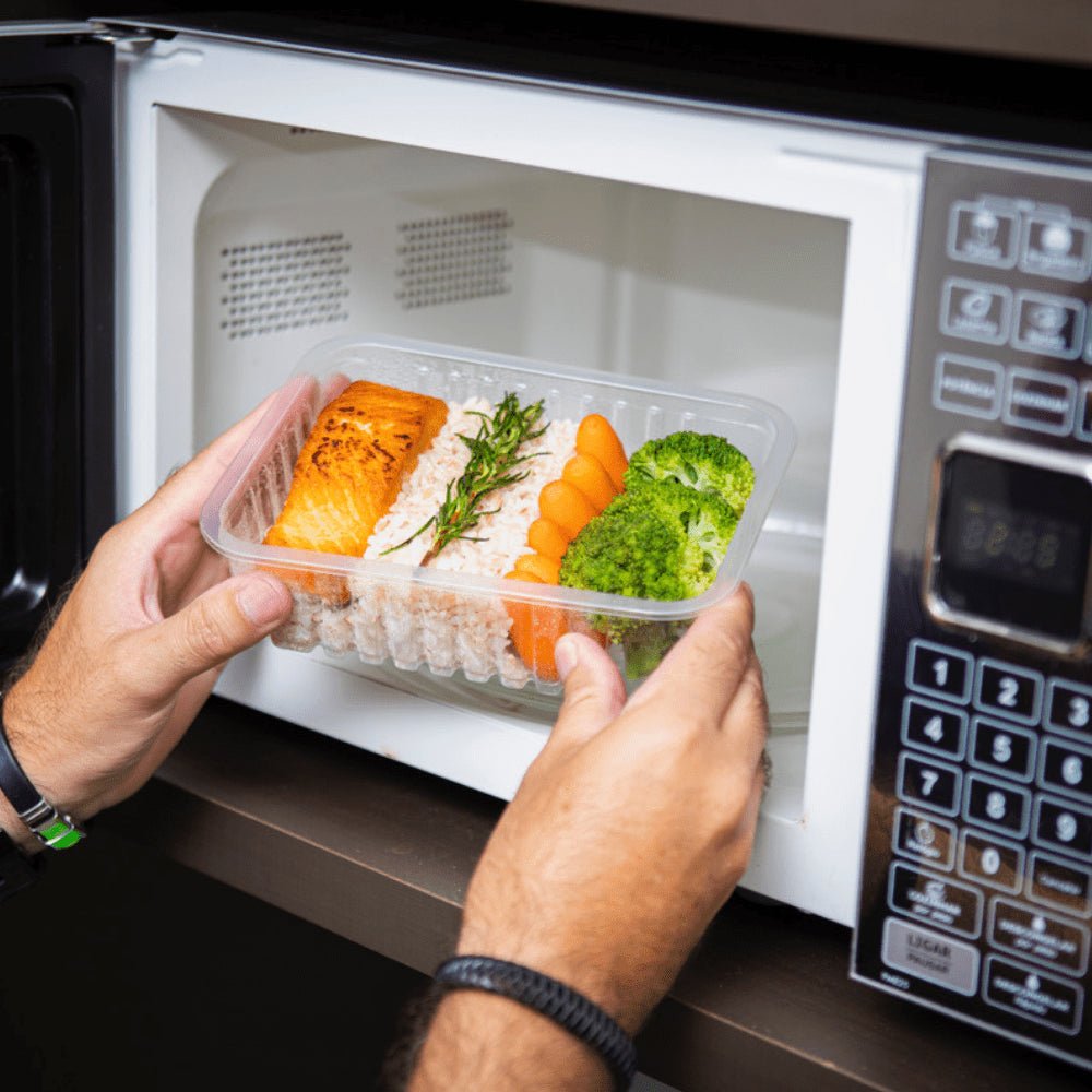 Pote de 500ml Retangular Translúcido com sobretampa Elevada Copaza com 300 unidades - e - dona