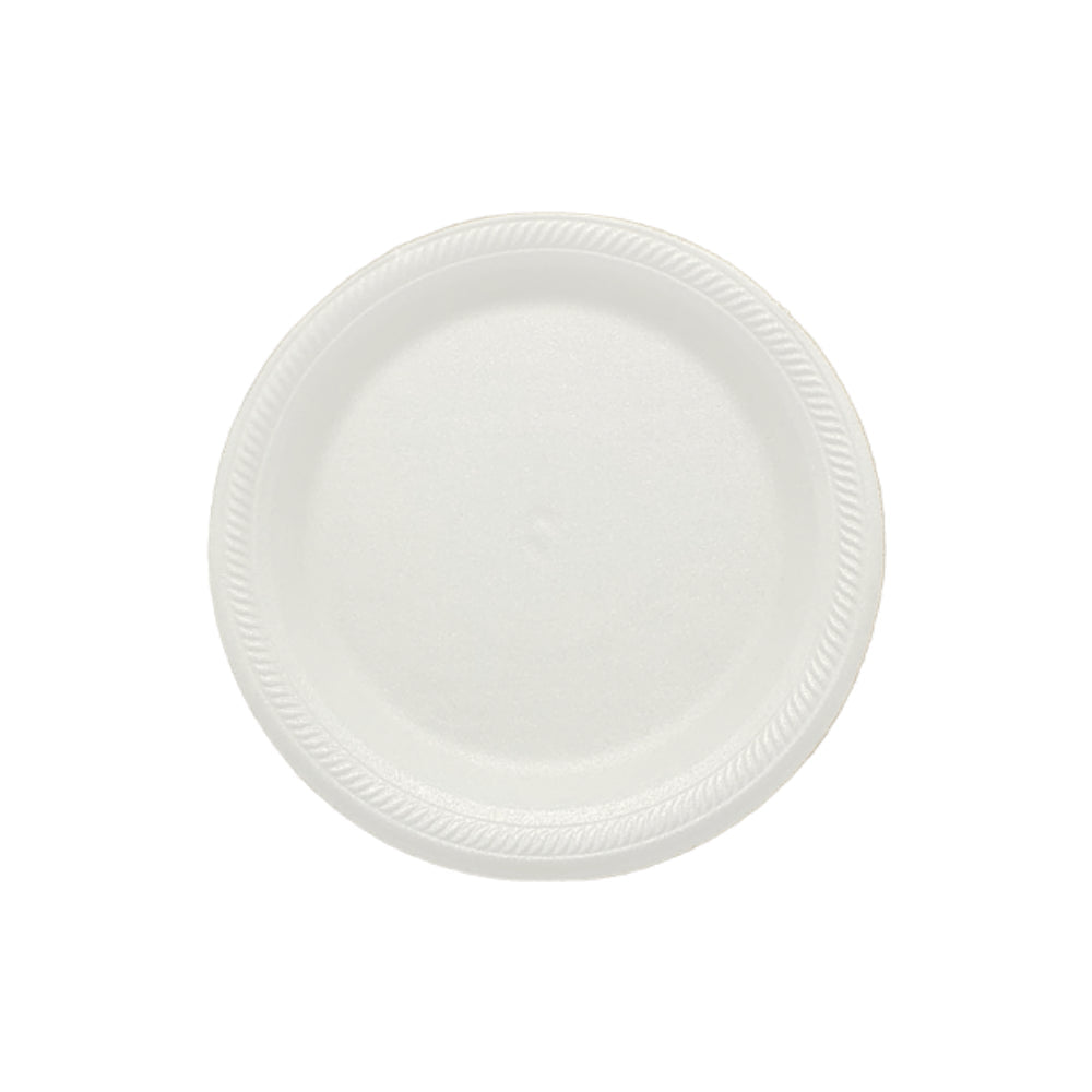 Prato de Isopor Raso 21cm para Refeição Ultratherm com 400 unidades - e - dona