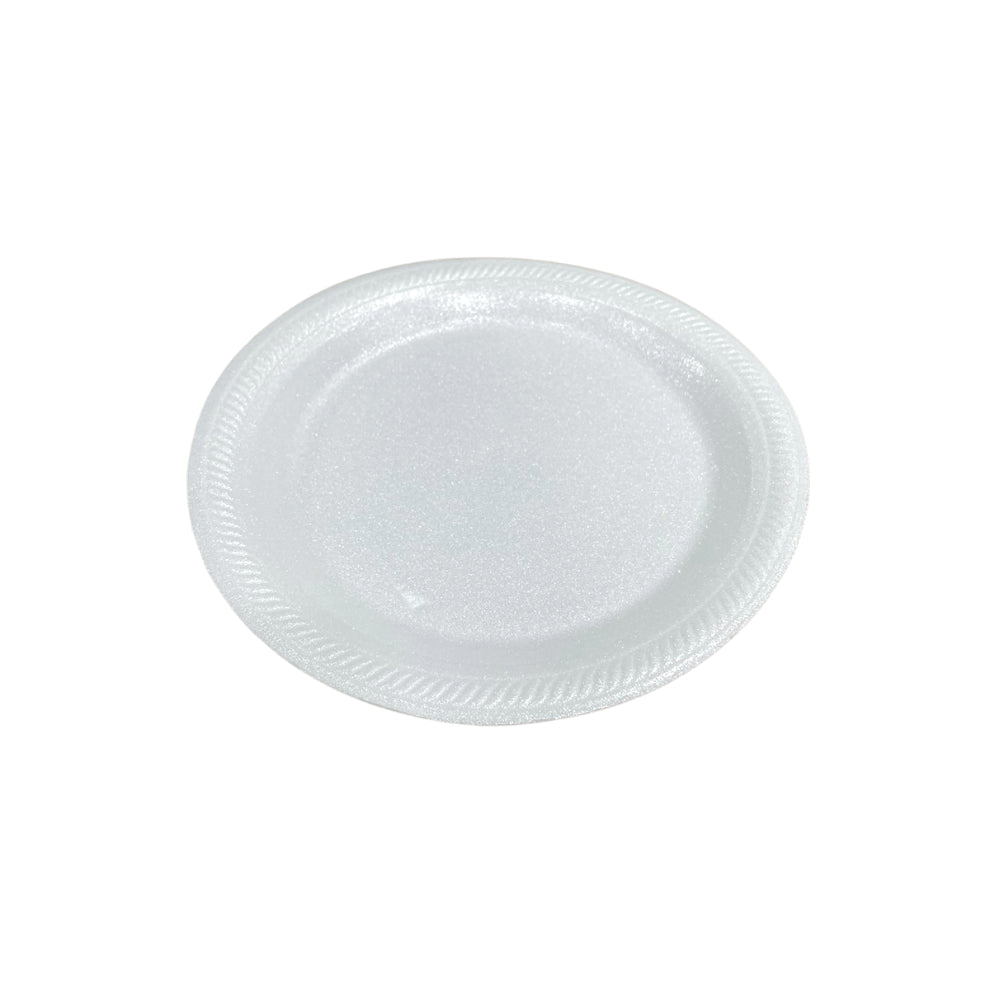 Prato de Isopor Raso 21cm para Refeição Ultratherm com 400 unidades - e - dona