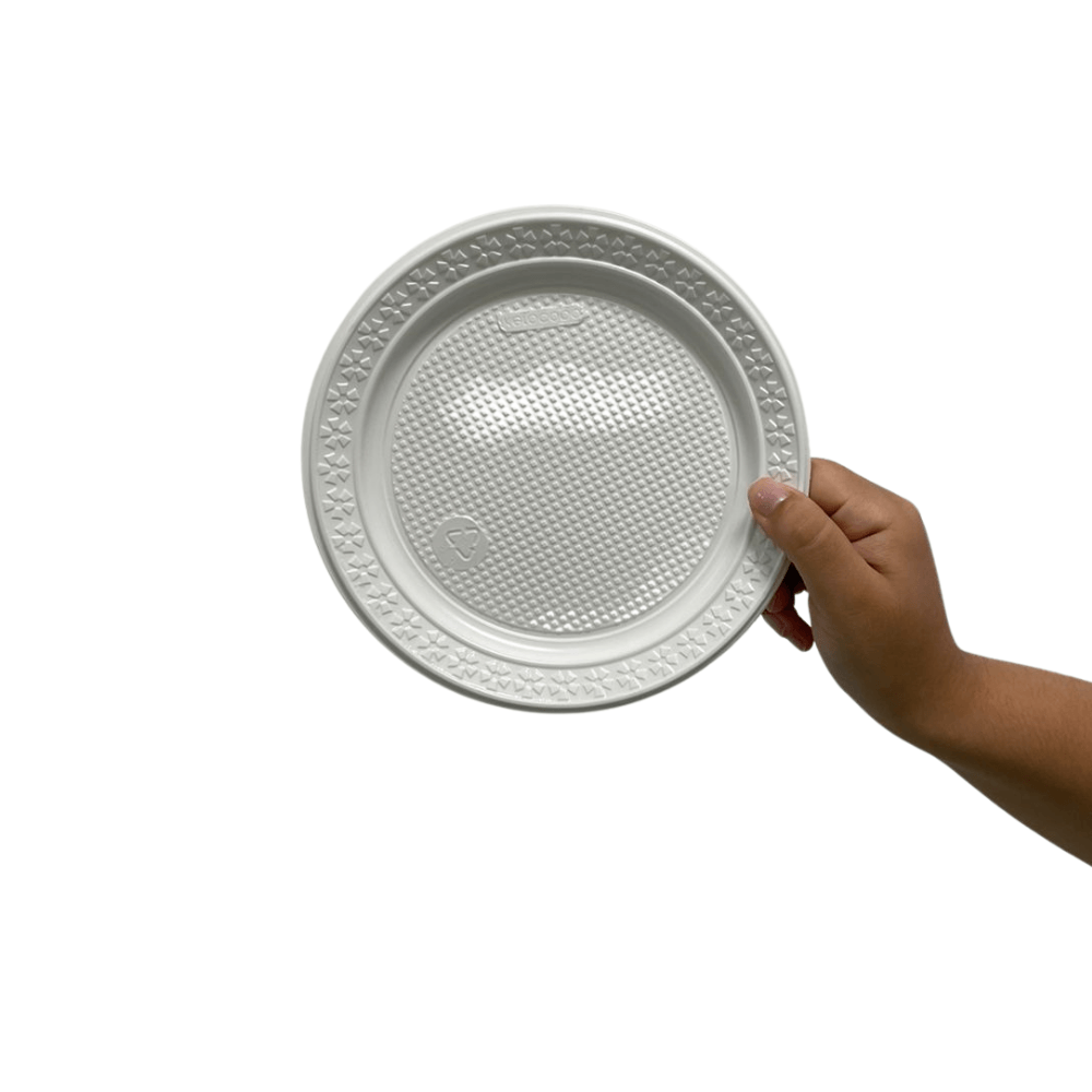 Prato Raso 15cm Branco para Sobremesa Kerocopo com 500 unidades - e - dona