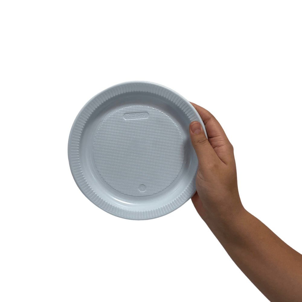 Prato Raso 18cm Branco para Sobremesa Totalplast com 500 unidades - e - dona