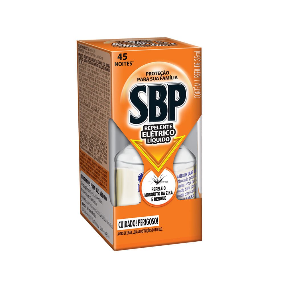 Repelente SBP 45 noites refil elétrico - e - dona