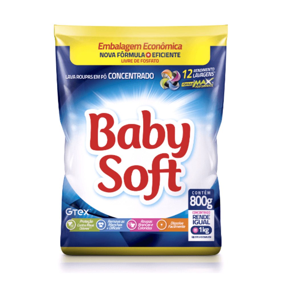 Sabão em Pó Baby Soft 800g - e - dona
