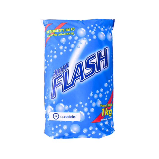 Sabão em Pó Flash em pacote de 1kg - e - dona