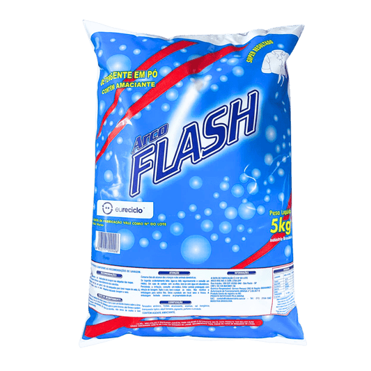 Sabão em Pó Flash em pacote de 5kg - e - dona