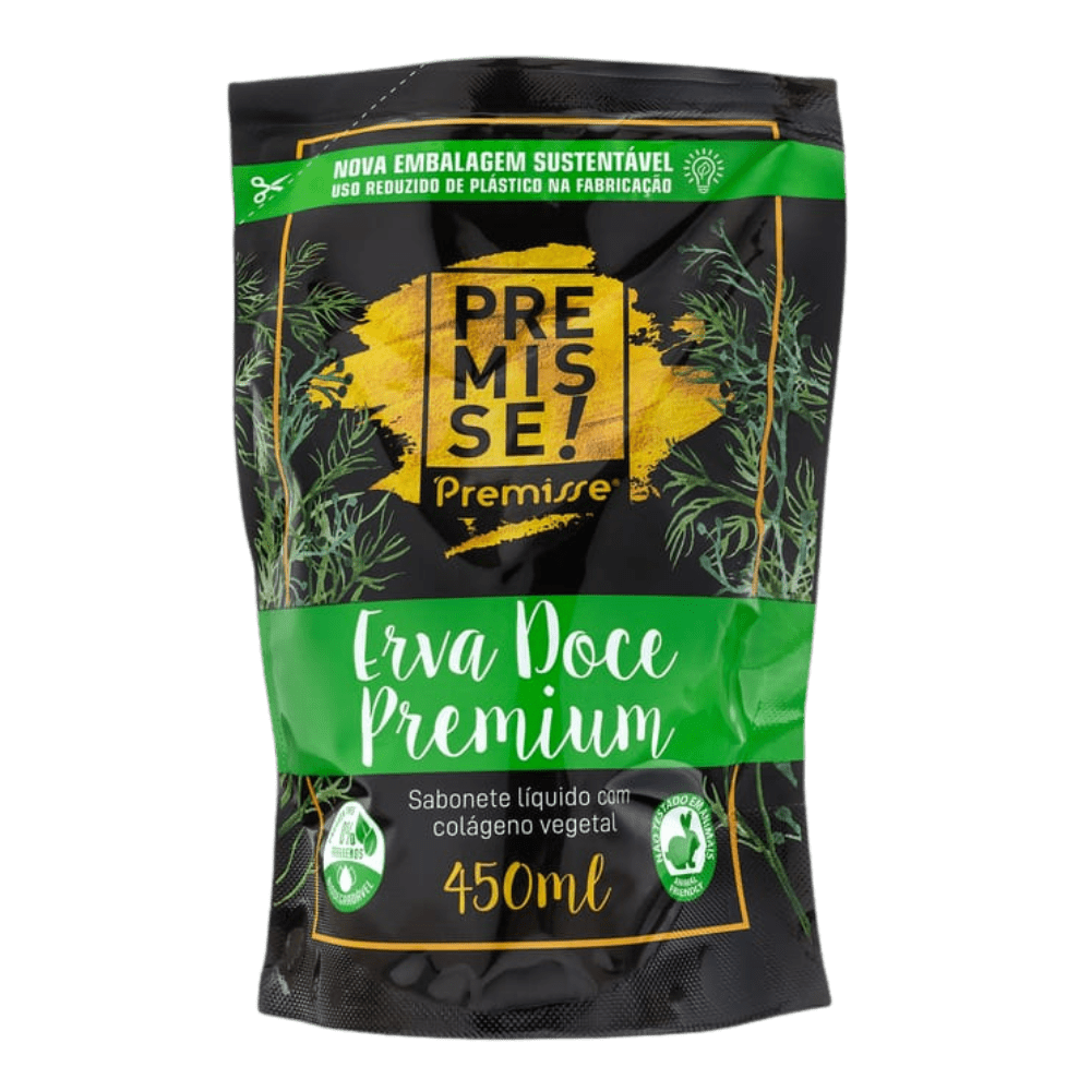 Sabonete 450ml Erva Doce Premisse Refil - e - dona