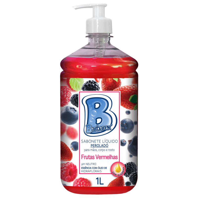 Sabonete Líquido 1 Litros Frutas Vermelhas Barbarex - e - dona