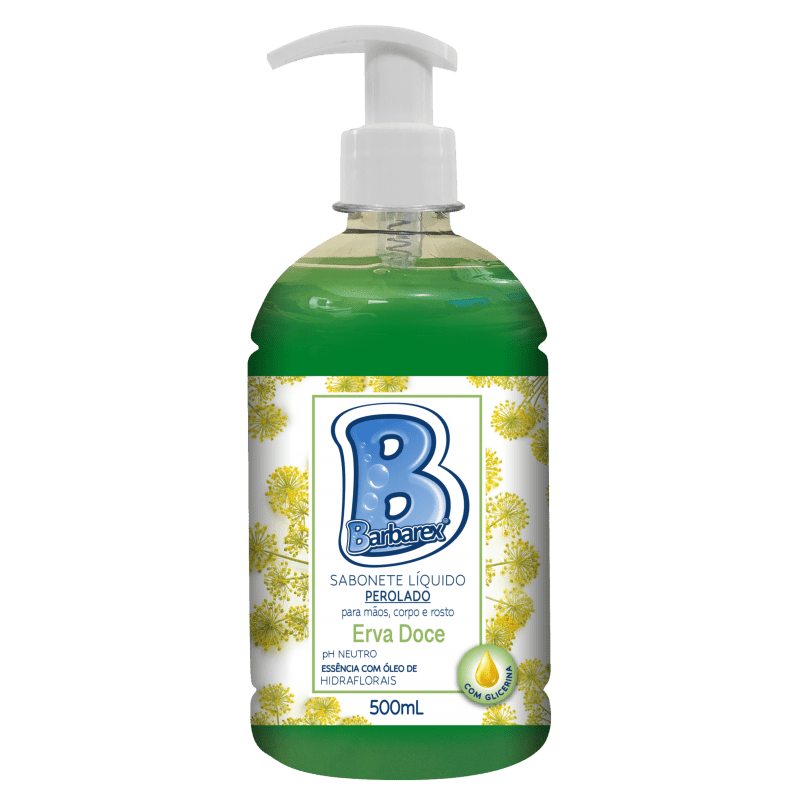 Sabonete Líquido 500ml Erva Doce Barbarex - e - dona