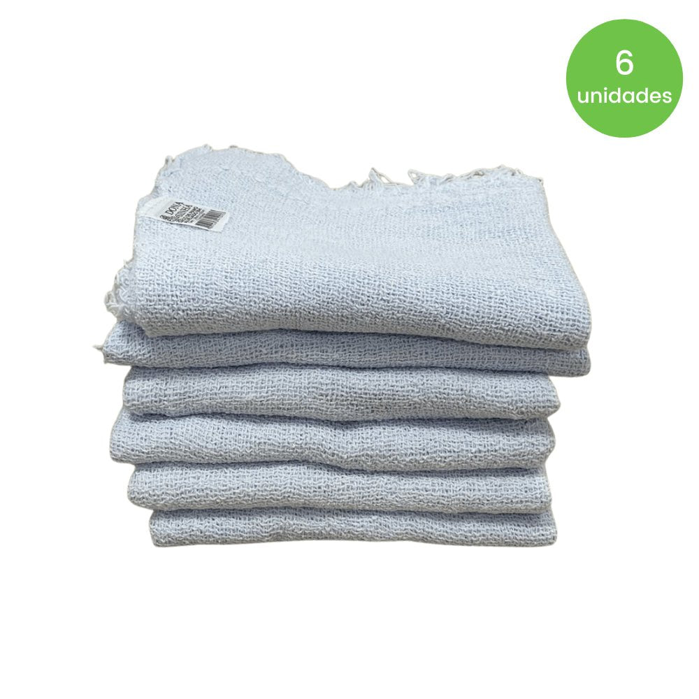 Saco alvejado 38x62cm Dona Sinhá 65g com 6 unidades - e - dona