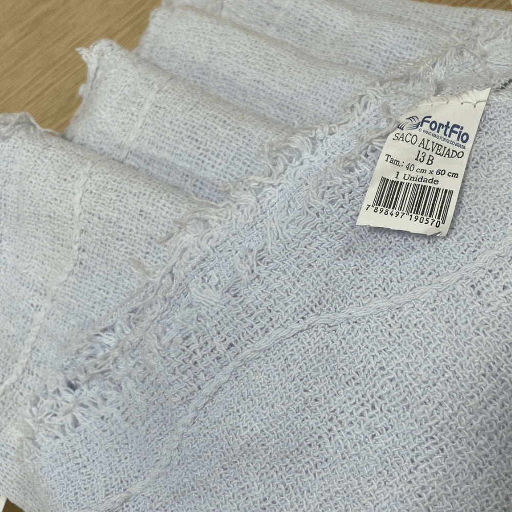 Saco Alvejado 40x60 Fort fio 78g 13B com 6 unidades - e - dona