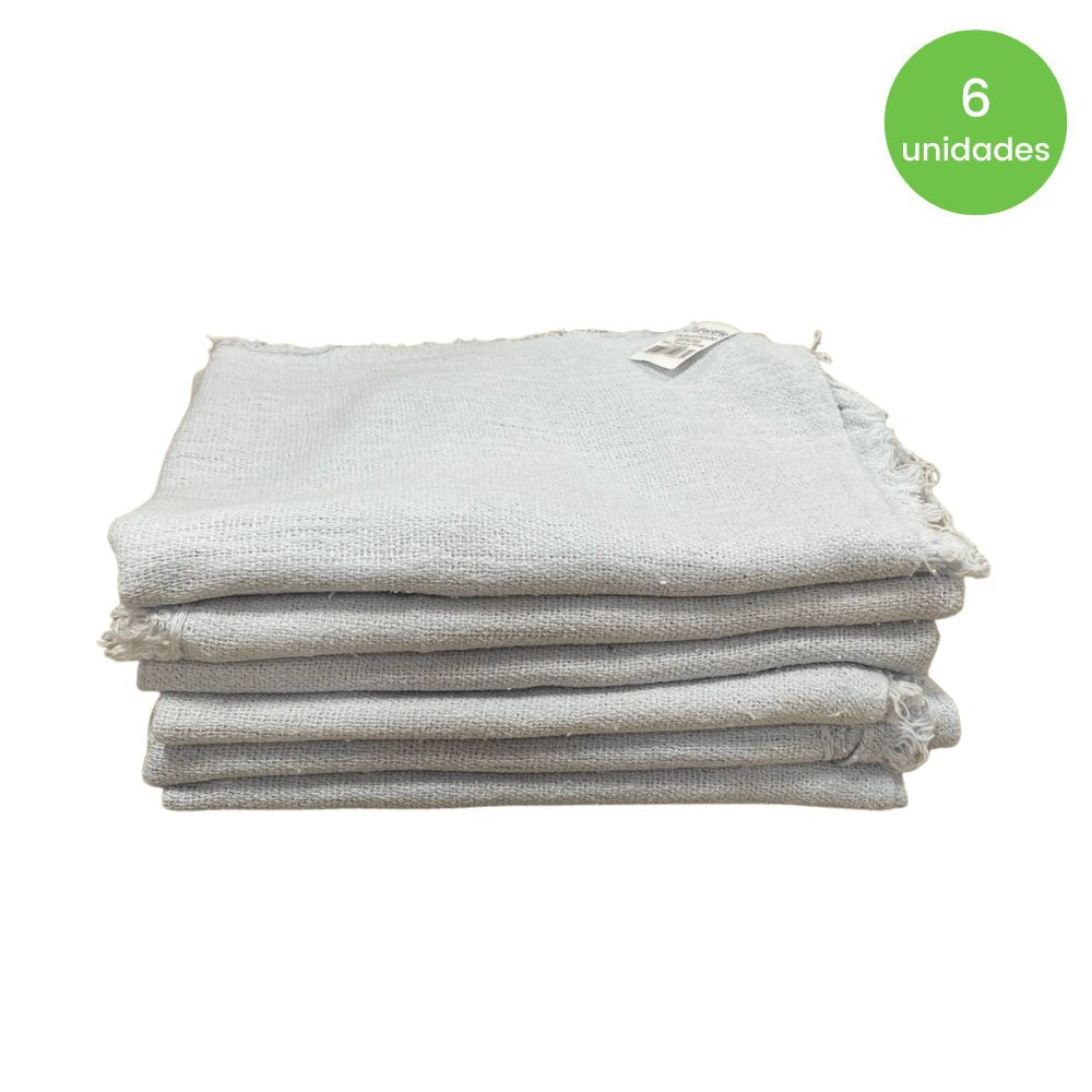 Saco Alvejado 44x65cm Fort fio 110g com 6 unidades - e - dona