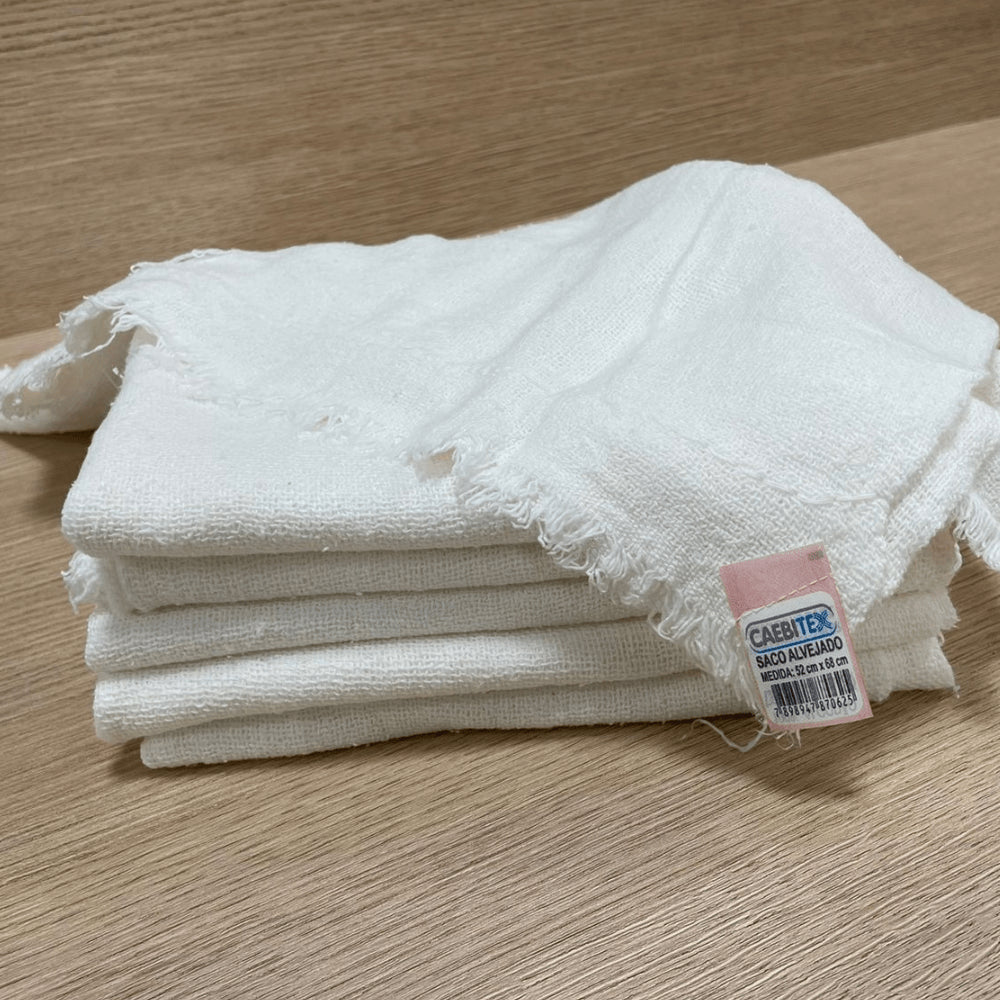 Saco Alvejado 52X68cm Caebi 90g com 6 unidades - e - dona